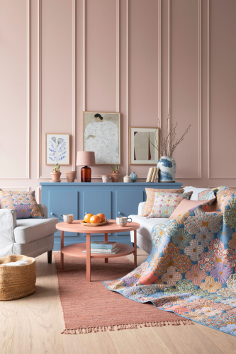 Tilda Patchwork Stoff Baumwolle - Wallflower - Lauren Blue